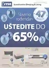 JYSK rođendanska akcija – katalog sniženja namještaja i opreme za dom do 31.03.2026