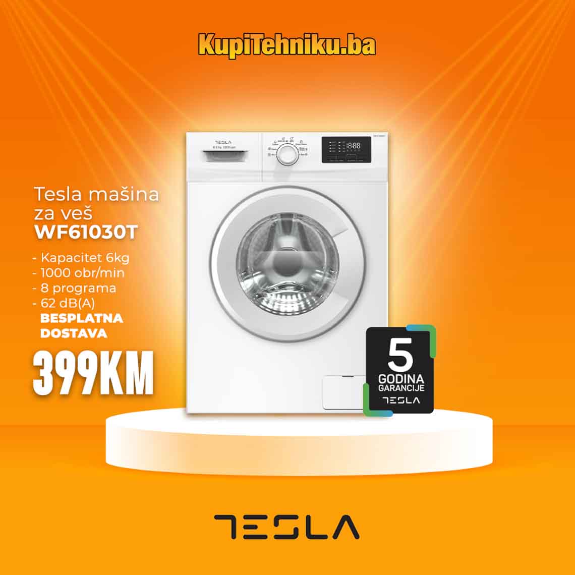 KUPITEHNIKU Super akcija Tesla veš mašina